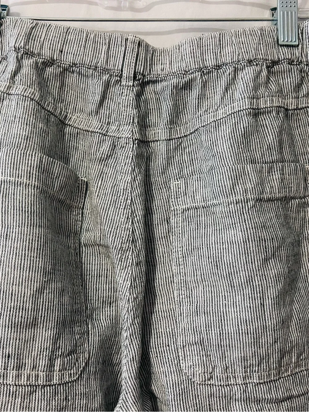 Madewell “the Zoe” Relaxed Straight Linen Pant Blue & White Stripe Size 6 NWOT